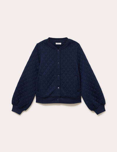 Bomber manches longues bleu marine femme