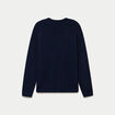 Pull col v manches longues bleu marine femme