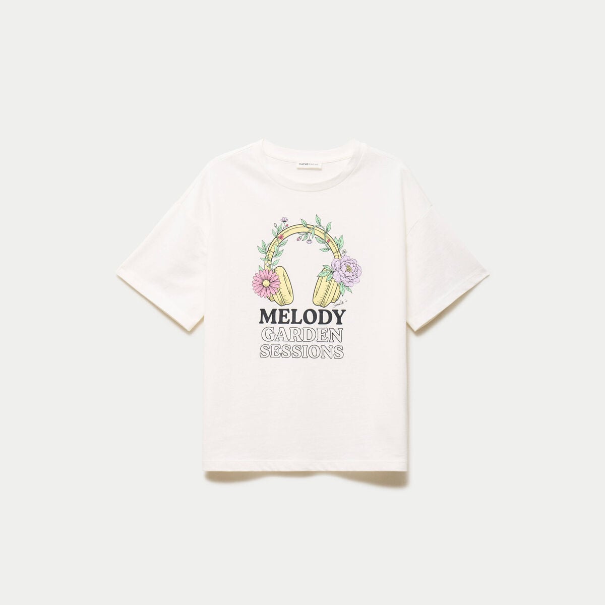 T-shirt oversize manches courtes blanc femme
