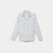 Chemise droite manches longues bleu clair femme