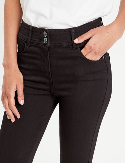 Jeans slim push-up denim noir femme