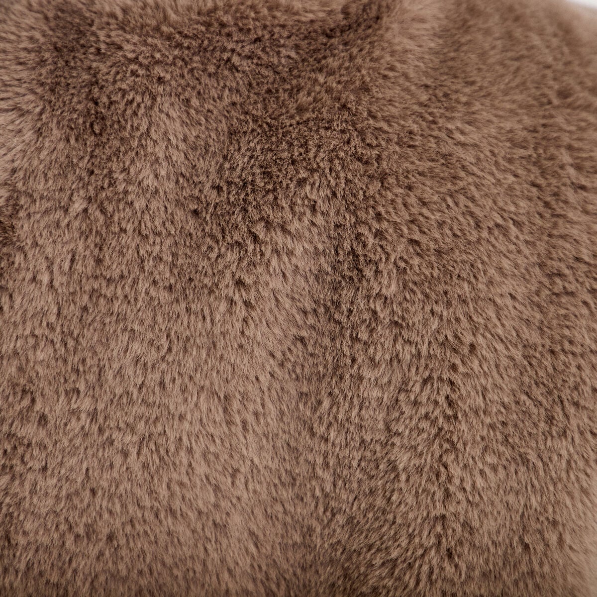 Veste courte ajust&eacute;e sans manches taupe femme