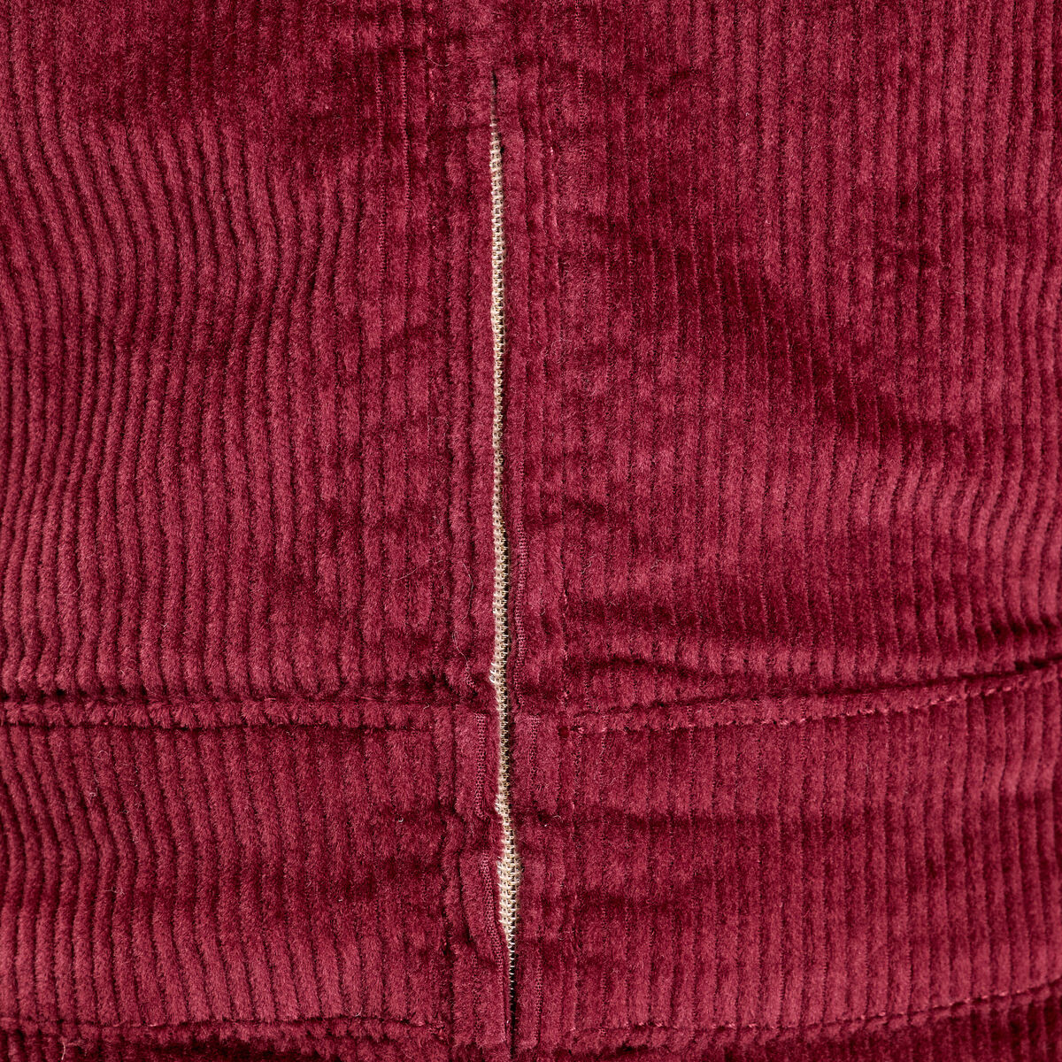 Robe zipp&eacute;e en velours bordeaux femme