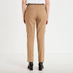 Pantalon cigarette ceintur&eacute; beige femme