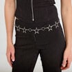 Ceinture fine avec cha&icirc;ne gris argent femme