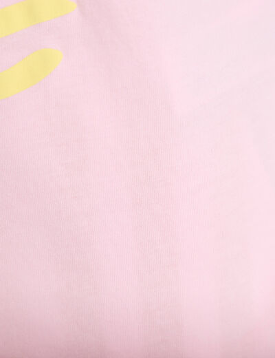 T-shirt oversize manches courtes rose clair femme