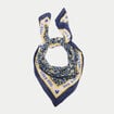 Foulard satin&eacute; soyeux bleu electrique femme