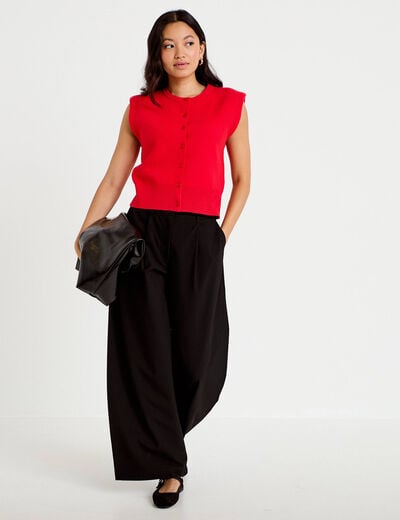 Pantalon barrel taille standard noir femme