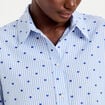 Chemise oversize manches longues bleu femme