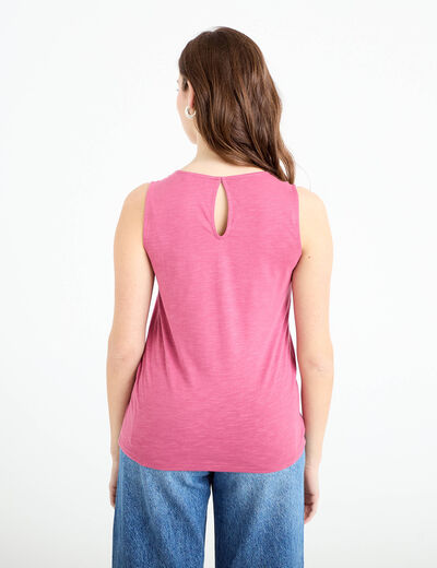 D&eacute;bardeur col v vieux rose femme