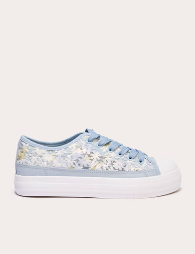 Tennis plates en dentelle bleu clair femme