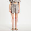 Short regular contenant du lin blanc femme