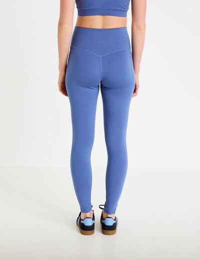 Legging taille haute activewear bleu fonc&eacute; femme