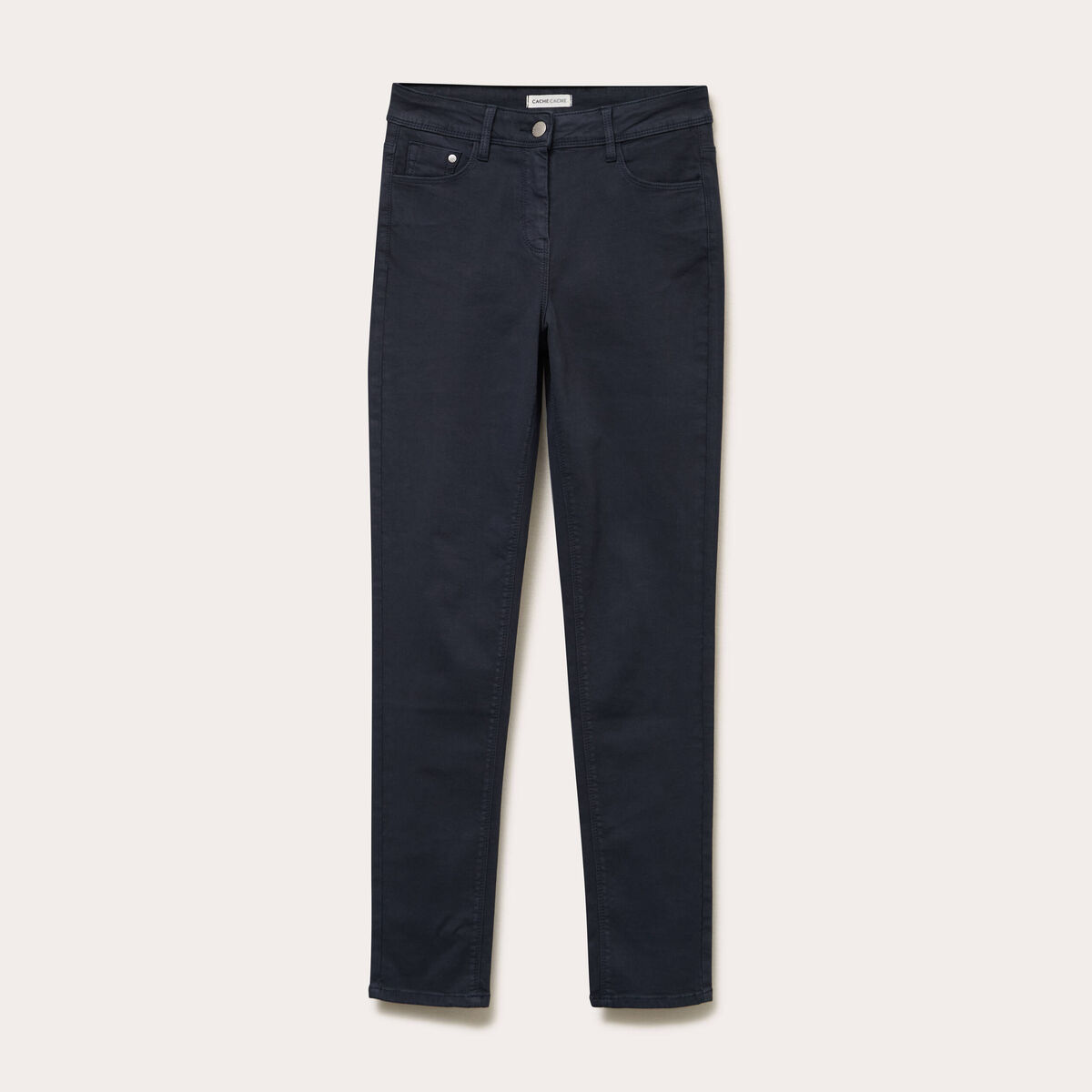 Jeans slim 5 poches bleu marine femme