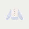 Pull chemise 2-en-1 ecru femme