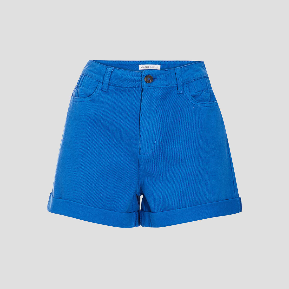 Short &agrave; ourlets bleu roi femme