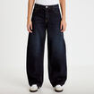 Jean coupe large denim brut femme