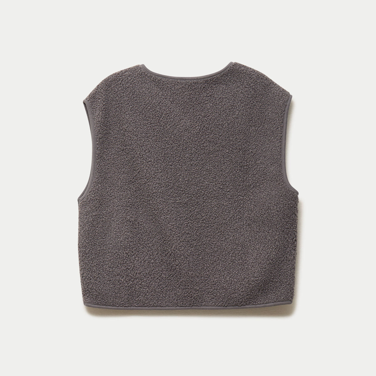 Gilet sans manches effet polaire gris fonc&eacute; femme
