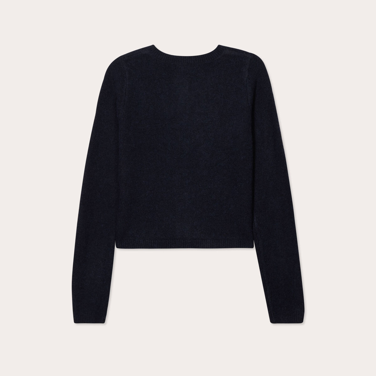 Gilet boutonn&eacute; manches longues bleu marine femme