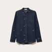 Chemise en jean brod&eacute;e denim brut femme