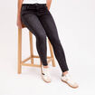 Jean skinny taille basse denim noir femme