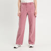 Jean wide leg carpenter vieux rose femme