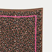 Foulard carr&eacute; satin taupe femme