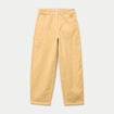 Pantalon large en velours jaune femme