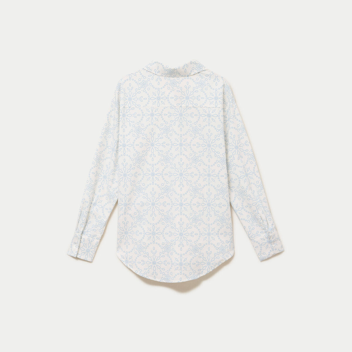 Chemise col classique manches longues ecru femme