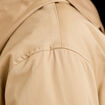 Trench droit court &agrave; capuche amovible beige femme