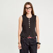 Veston sans manches noir femme