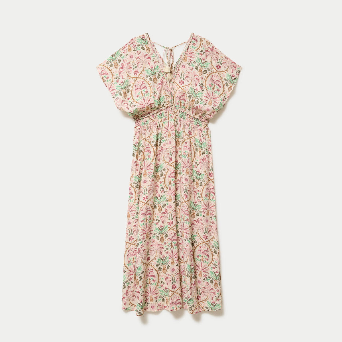 Robe longues manches courtes blanc femme