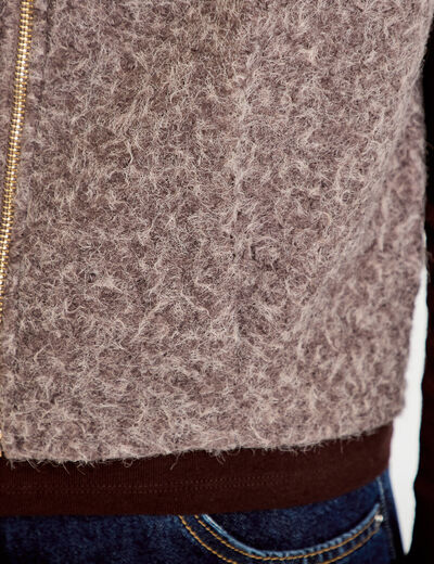 Veste sans manches effet polaire sable femme