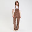 Salopette en velours taupe femme