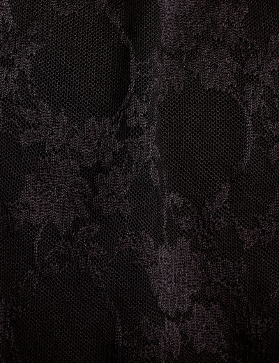Blouse col rond manches longues dentelle noir femme