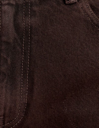 Jean bootcut taille standard marron fonc&eacute; femme