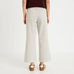 Jean flare cropped taille haute vert kaki femme
