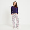 Pyjama manches longues blanc femme