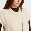 Gilet sans manches col montant beige femme