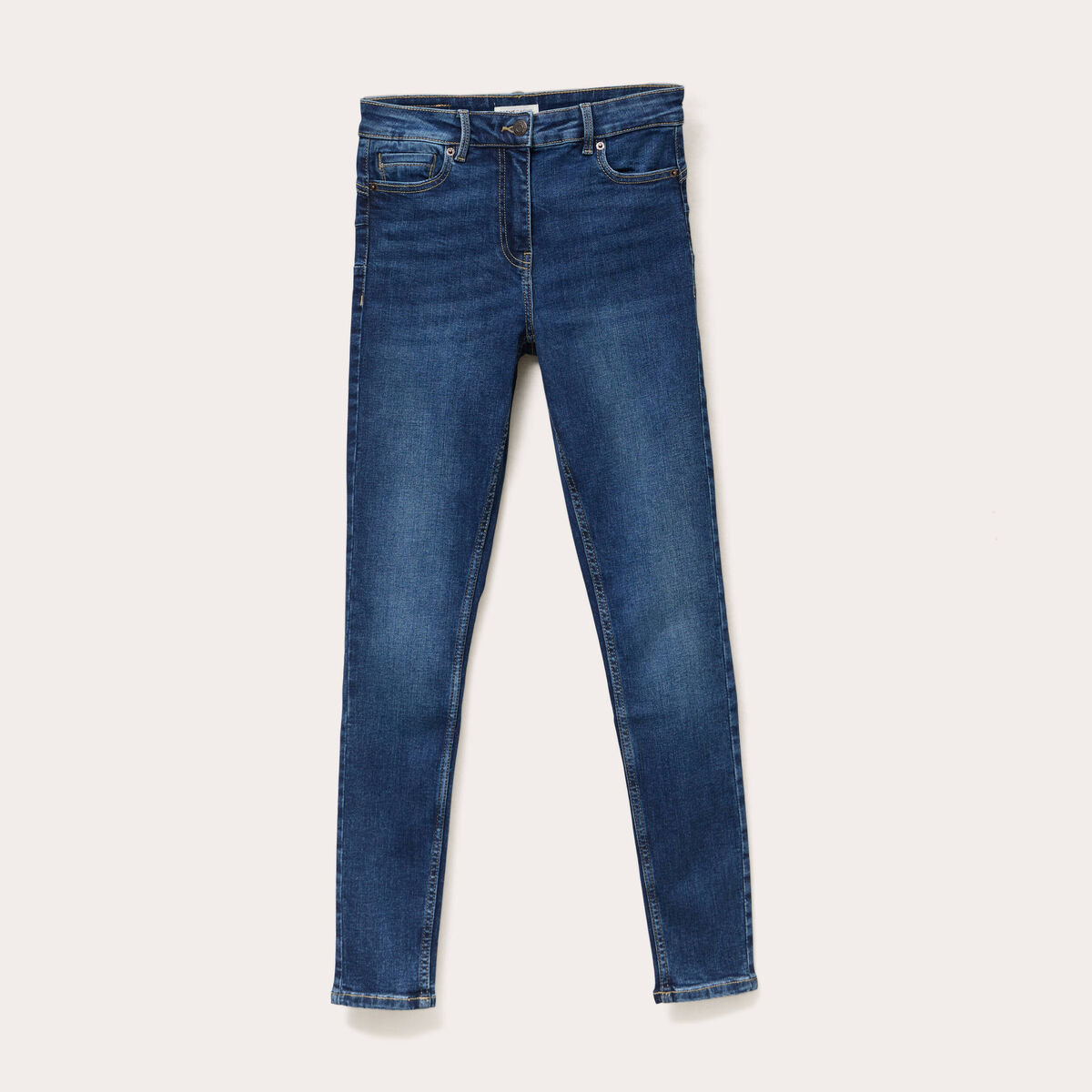 Jean skinny push-up taille standard denim stone femme
