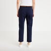 Pantalon chino 7/8&egrave;me bleu marine femme