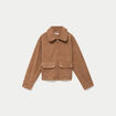 Veste col classique camel femme