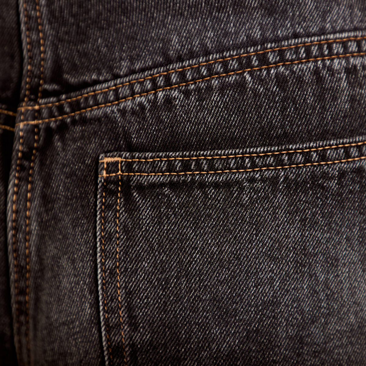 Jeans baggy taille basse denim snow noir femme