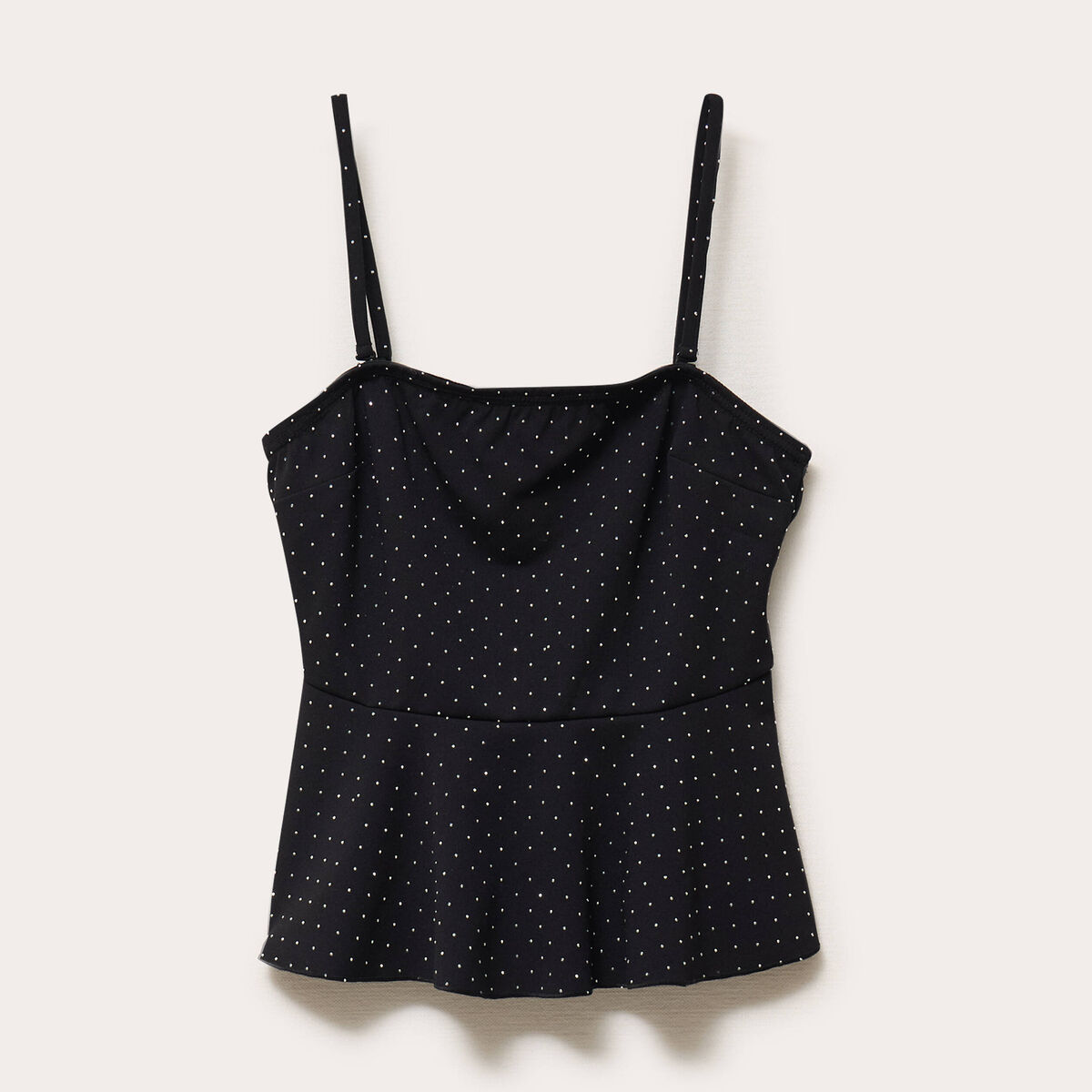 Top studs bretelles amovibles noir femme
