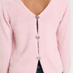 Pull d&eacute;tails coeur rose pastel femme