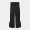 Pantalon bootcut taille basse noir femme