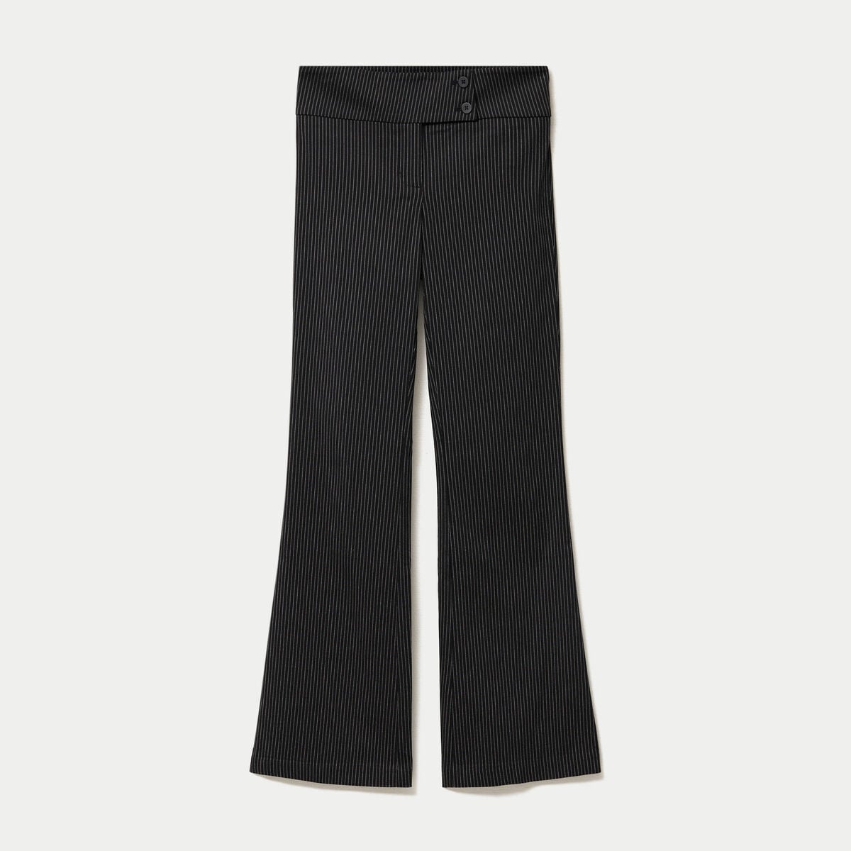 Pantalon bootcut taille basse noir femme
