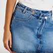 Jupe-short droite en jean denim double stone femme