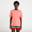 T-shirt oversize manches courtes rose corail femme