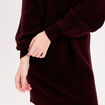 Robe pull col roul&eacute; rouge fonc&eacute; femme